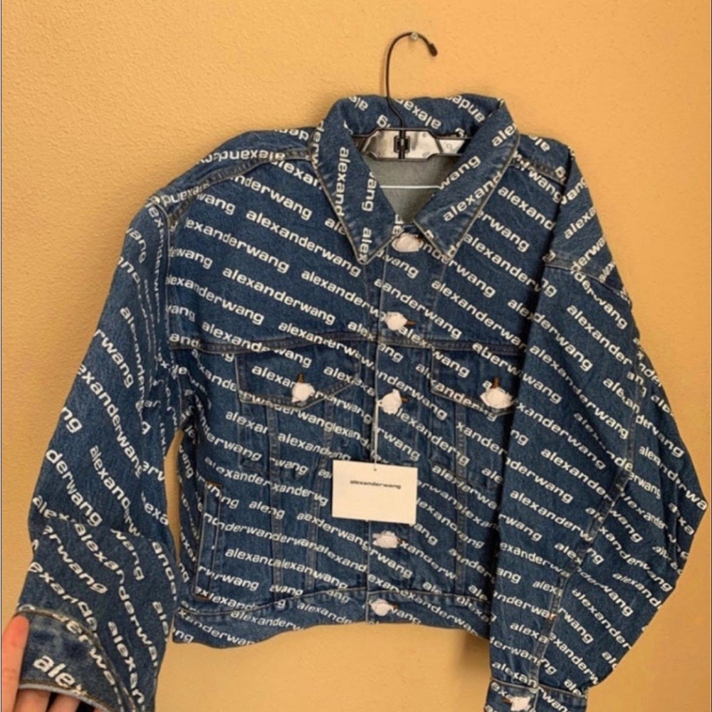 Alexander Wang Logo Print Denim Jacket